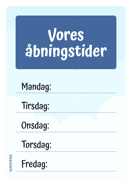 Åbningstider