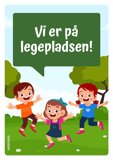 Vi er på legepladsen